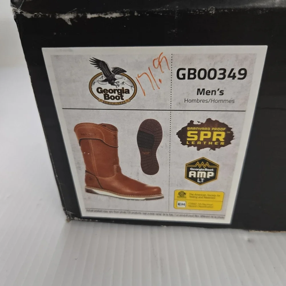 Georgia Boots Wedge 10 Inch Electrical Soft Toe Work  Mens Brown 11.5 W